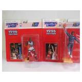 2 1996 Starting Lineup NBA Basketball Figurines
