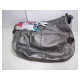 The Sak Metallic Silver Leather Purse & Small Vera
