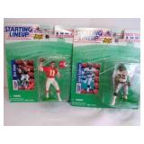 2 1997 Starting Lineup NFL Football Figurines w/