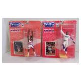 2 1997 Kenner Starting Lineup NBA Action Figures