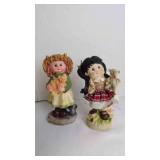 Vintage Cast Resin Hand-Painted Child Figurines
