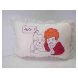 Vintage Little Orphan Annie Decorative Pillow