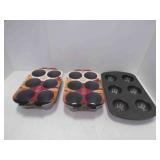 2 NEW Wilton 6 Cup King Size Muffin Pans &