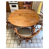 Wood Table & Chairs 57" X 48"