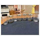 7 Vintage Jars, 7 oz. jars