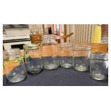 6 Vintage Kerr Jars & 2 Misc. Jars