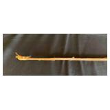 Horse whip with metal handle