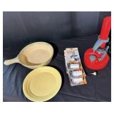 Potato Peeler, plate and baking dish