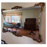 Large Mirror w/plastic molding on corners