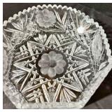 Vintage Cut Glass Serving Bowl