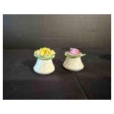 Royal Adderley Rose S & P Shakers