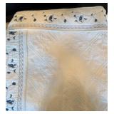 Cracker Barrell White/Blue Quilts, Pillows