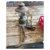 Vintage Torches, Lamp, Hooks, Ice Tongs