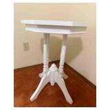Wood Side Table, 28" T, 18" table top