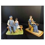 2 Norman Rockwell Figurines 5" T