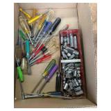 Assortment of drivers, sockets, Allen wrenches