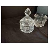 Vintage Cristal Creamer & Sugar set