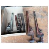 Box of Pipe Wrenches