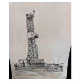 Greg Burns 1981 Oil Rig Print