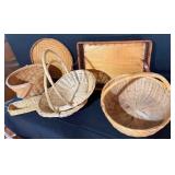 7 different size Wicker Baskets