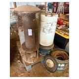 Pallet with Radiant Heater, Misc. Containers