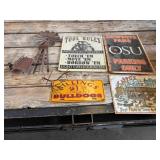 Metal Signs and Windmill