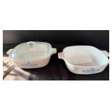 2 Corning Ware Dishes, Cornflower blue
