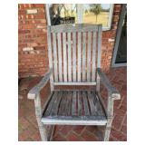 Outdoor wood rocking chair