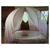 Pink Twin Carriage Bed