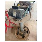 Bench Grinder on Pipe Stand