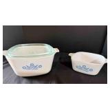 2 Corning Ware Bowls, Cornflower blue