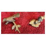 Bird and Butterfly Cast iron Figurines