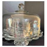 Fostoria Footed Cake Plate w/ dome