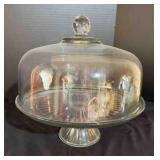 Clear Glass Cake Stand w/heavy led