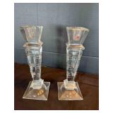 A pair of Crystal Candlestick Holders