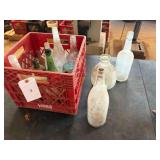 Crate of Old Glass Bottles