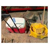 Ice Chest, Mop Bucket, roller Cart