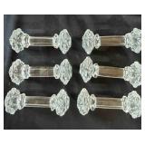 6 VTG Clear Glass Knife rests