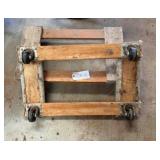 2 Carpeted Wood Furniture Dollies