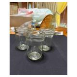 3 Vintage Glass Jars