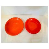 Sunset Pottery Saucer & Berry bowl
