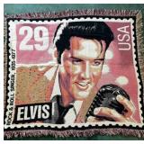 Elvis Stamp Afghan Throw 60"x52"