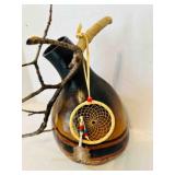 Black Jack gourd SW Native American Art signed