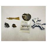 Democrat Pin Brooches-Donkey w/ broom, Worlds