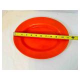 11.5" Orange Platter unmarked Fiesta or Harlequin