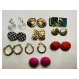 13 pr Vintage Ladies Earrings-Clip-on & Screw