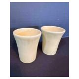 2 Sevilla USA Pottery Juice Flare Glasses 4" tall