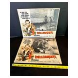 2 Dillinger Movie Posters 14"x11"--1973