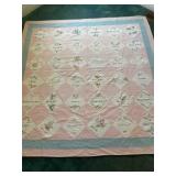 Friendship Quilt 80"x82" hand quilted Machine piec