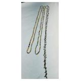 3 colorful Necklaces-glass beads bugle beads-chain